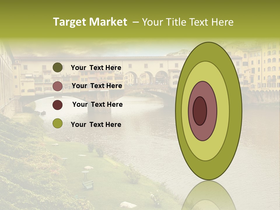 Beautiful Sunset Over Of The Oldest Bridge Over The River Arno In Florence Ponte Vecchio PowerPoint Template