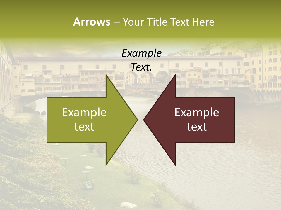 Beautiful Sunset Over Of The Oldest Bridge Over The River Arno In Florence Ponte Vecchio PowerPoint Template