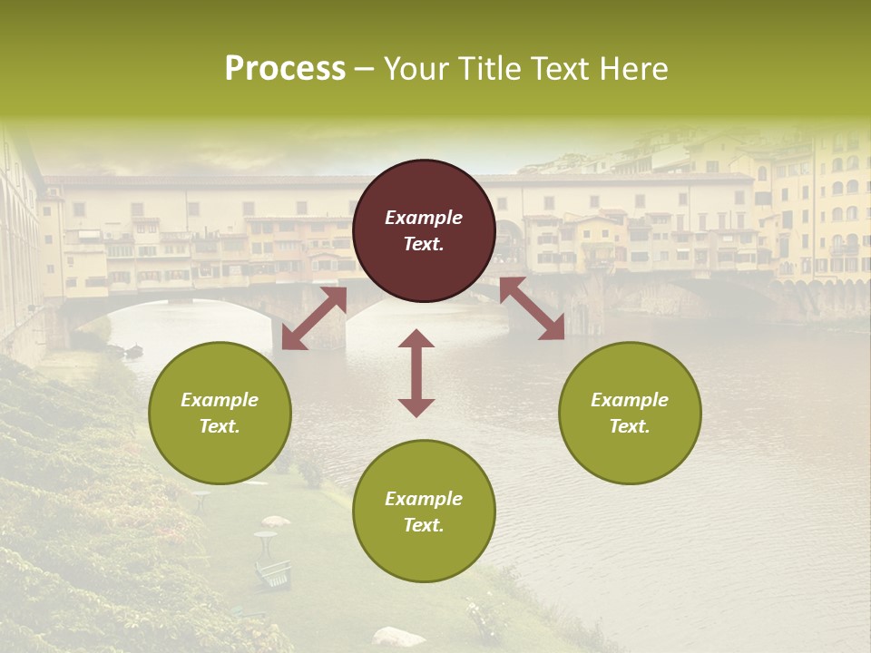 Beautiful Sunset Over Of The Oldest Bridge Over The River Arno In Florence Ponte Vecchio PowerPoint Template