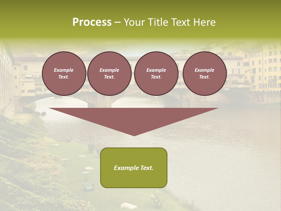 Beautiful Sunset Over Of The Oldest Bridge Over The River Arno In Florence Ponte Vecchio PowerPoint Template