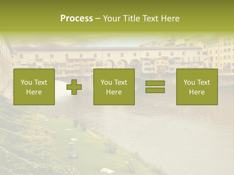 Beautiful Sunset Over Of The Oldest Bridge Over The River Arno In Florence Ponte Vecchio PowerPoint Template