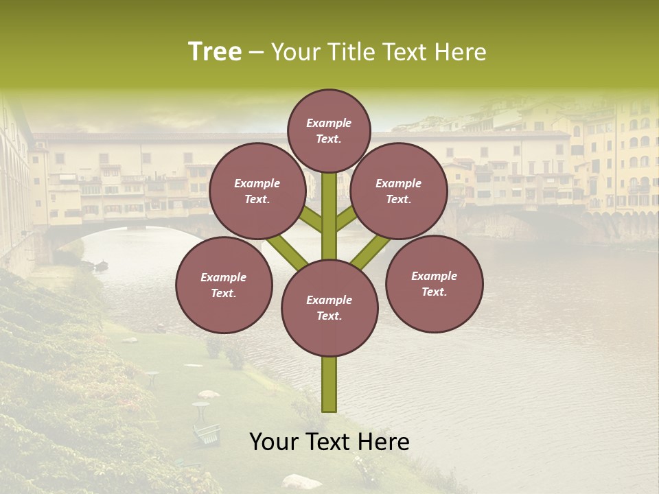 Beautiful Sunset Over Of The Oldest Bridge Over The River Arno In Florence Ponte Vecchio PowerPoint Template