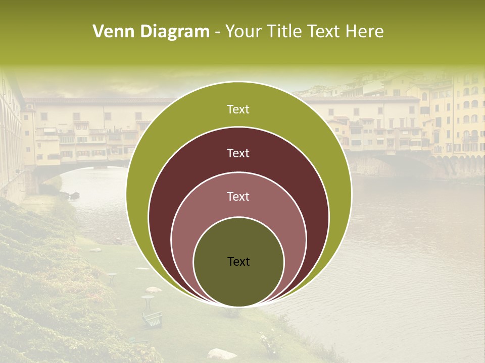 Beautiful Sunset Over Of The Oldest Bridge Over The River Arno In Florence Ponte Vecchio PowerPoint Template