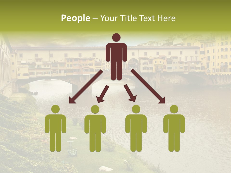 Beautiful Sunset Over Of The Oldest Bridge Over The River Arno In Florence Ponte Vecchio PowerPoint Template