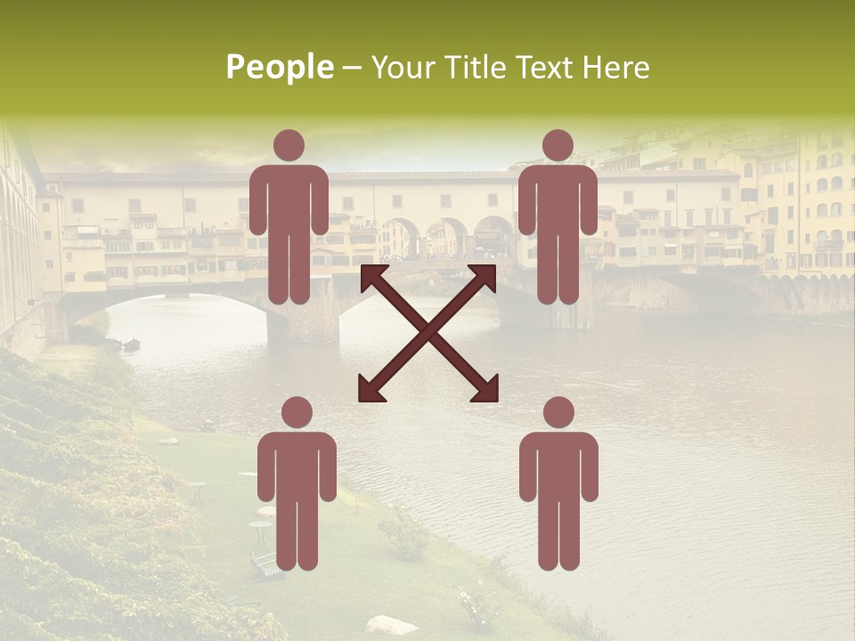 Beautiful Sunset Over Of The Oldest Bridge Over The River Arno In Florence Ponte Vecchio PowerPoint Template