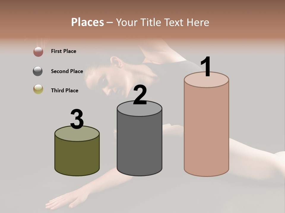 Young Ballet Dancer Posing And Stretching On The Floor PowerPoint Template