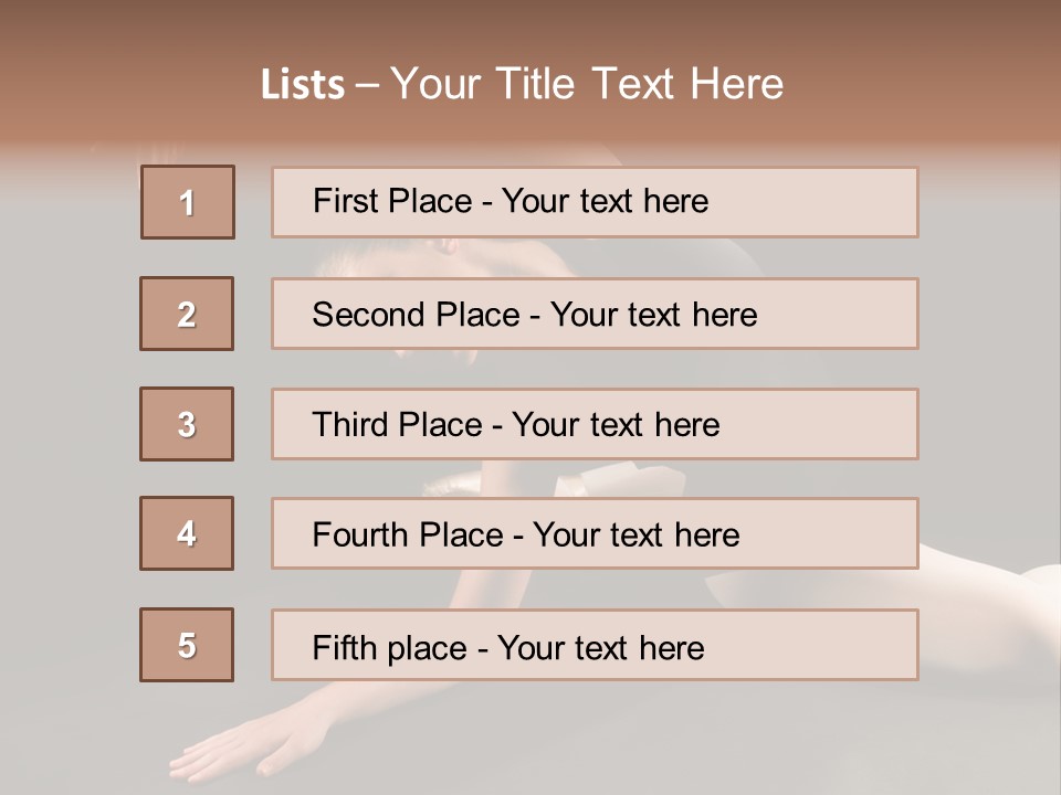 Young Ballet Dancer Posing And Stretching On The Floor PowerPoint Template
