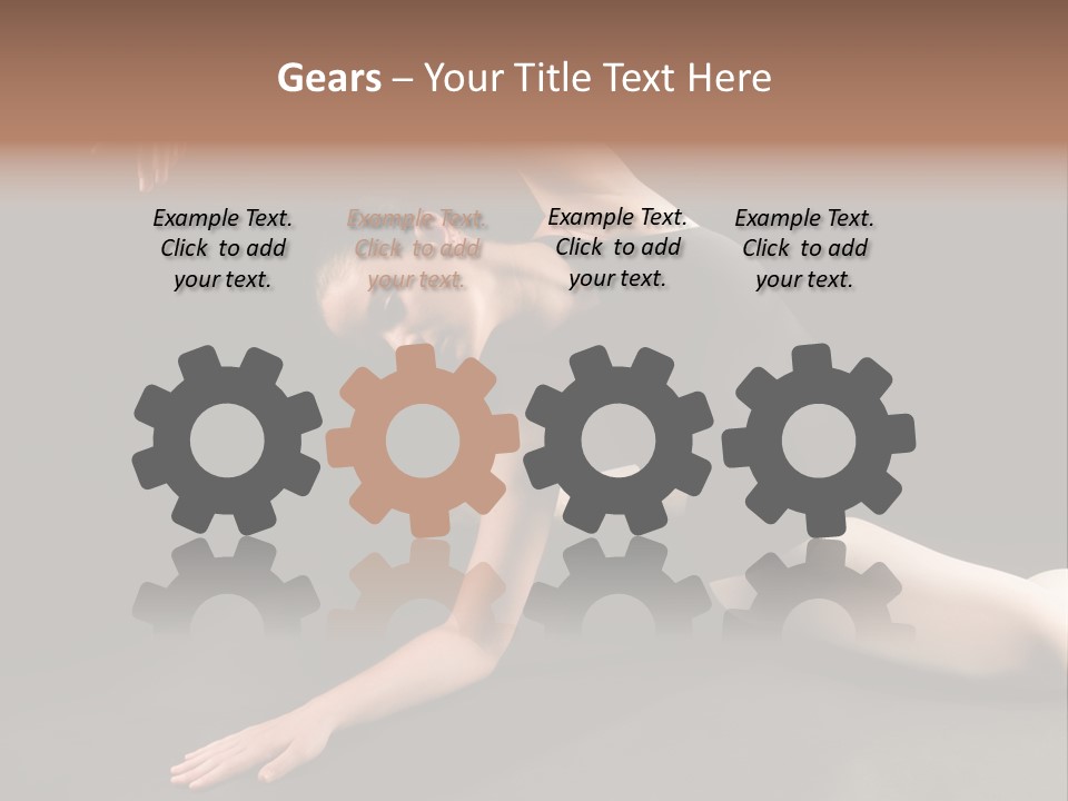 Young Ballet Dancer Posing And Stretching On The Floor PowerPoint Template