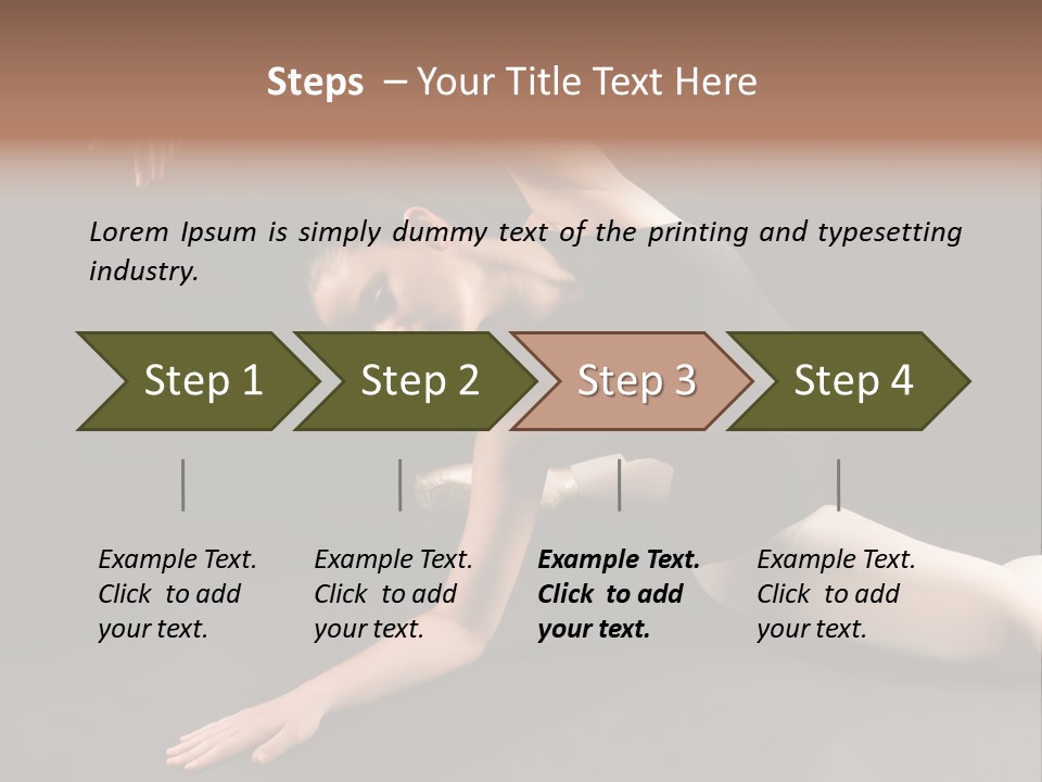 Young Ballet Dancer Posing And Stretching On The Floor PowerPoint Template