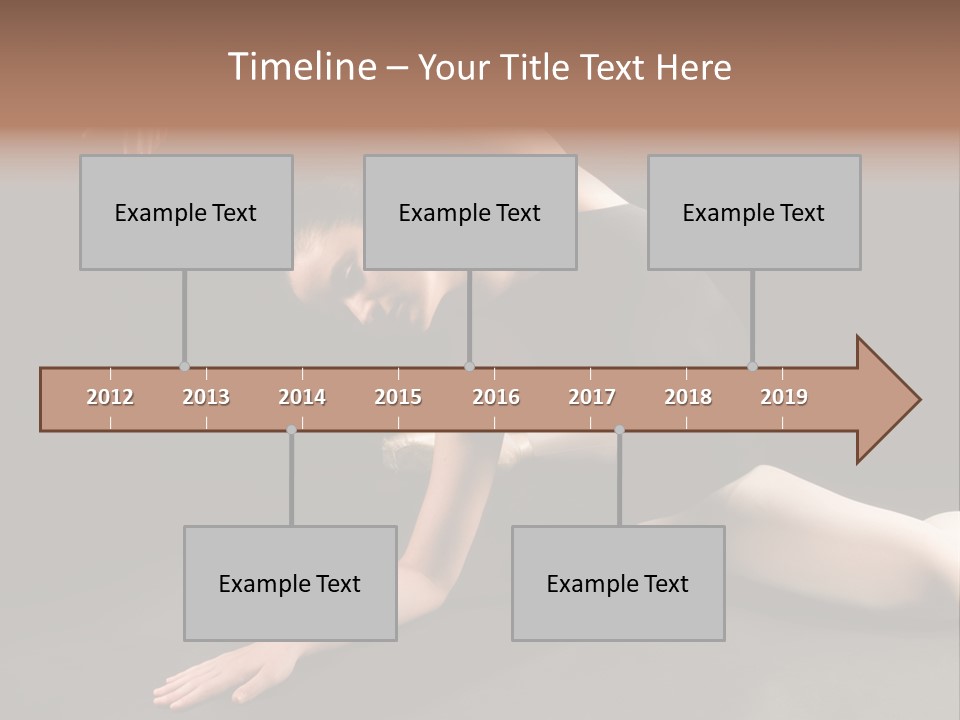 Young Ballet Dancer Posing And Stretching On The Floor PowerPoint Template