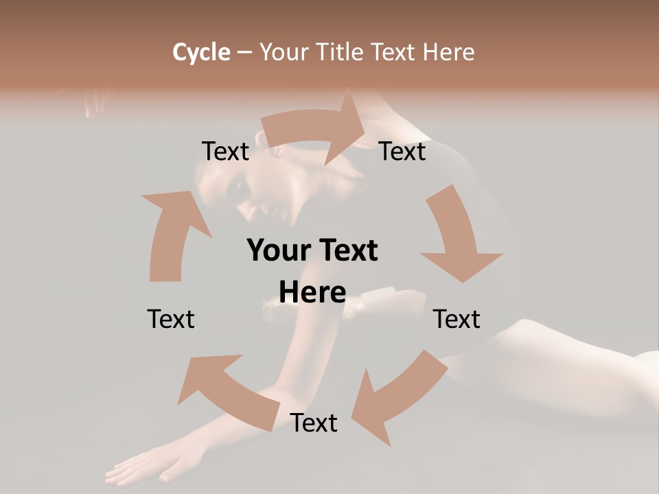 Young Ballet Dancer Posing And Stretching On The Floor PowerPoint Template