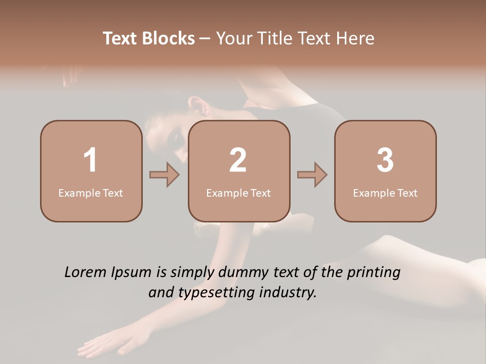 Young Ballet Dancer Posing And Stretching On The Floor PowerPoint Template