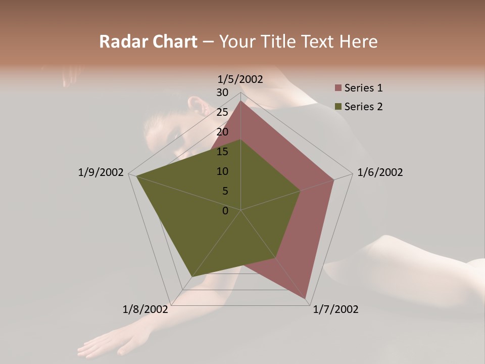 Young Ballet Dancer Posing And Stretching On The Floor PowerPoint Template