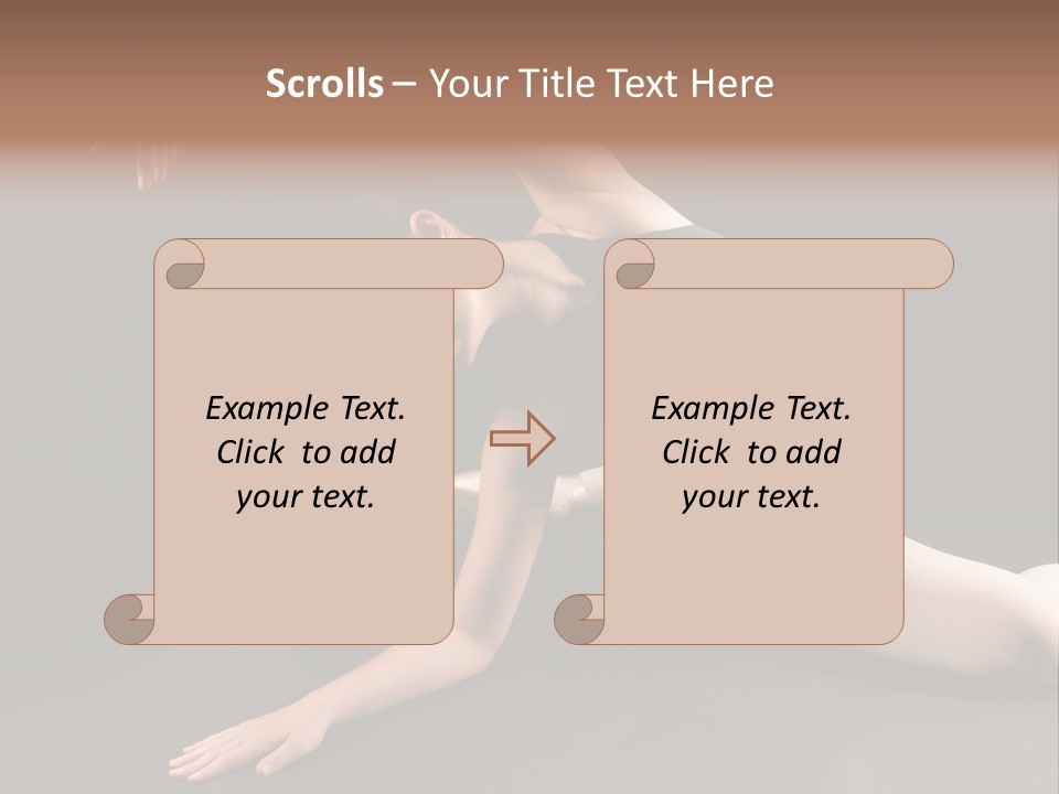 Young Ballet Dancer Posing And Stretching On The Floor PowerPoint Template