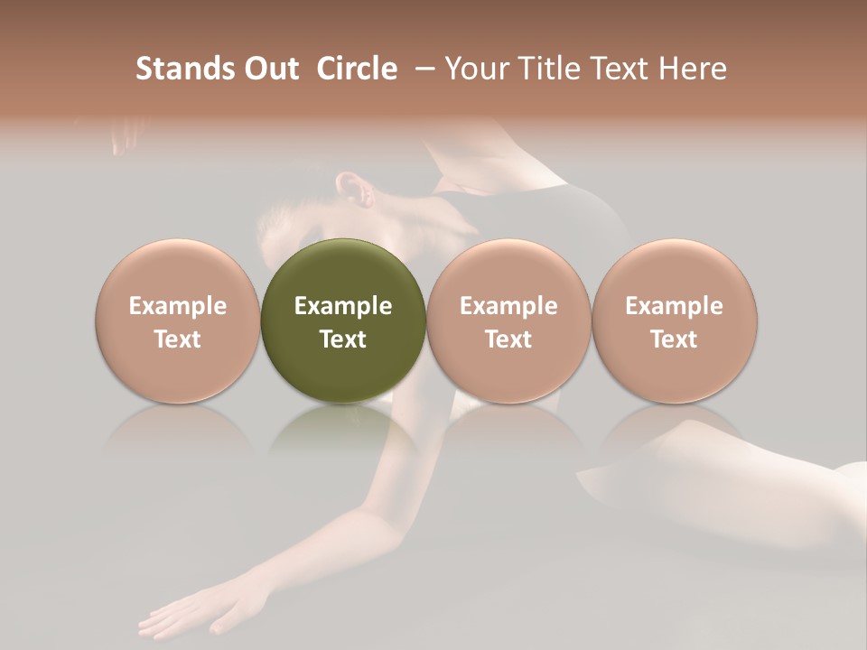 Young Ballet Dancer Posing And Stretching On The Floor PowerPoint Template