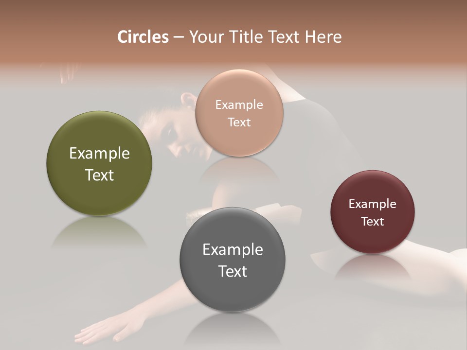 Young Ballet Dancer Posing And Stretching On The Floor PowerPoint Template