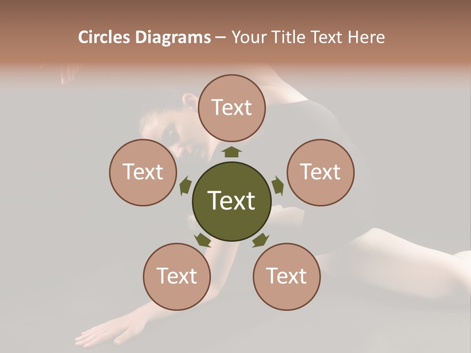 Young Ballet Dancer Posing And Stretching On The Floor PowerPoint Template