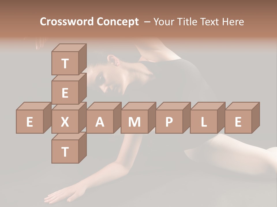 Young Ballet Dancer Posing And Stretching On The Floor PowerPoint Template