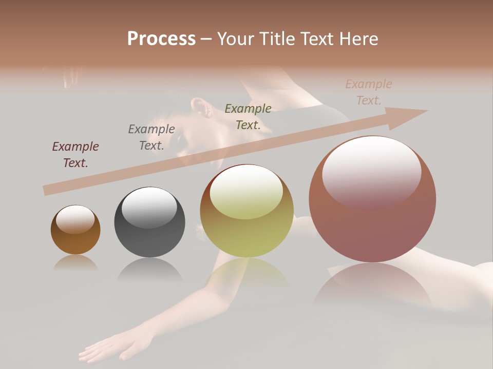 Young Ballet Dancer Posing And Stretching On The Floor PowerPoint Template