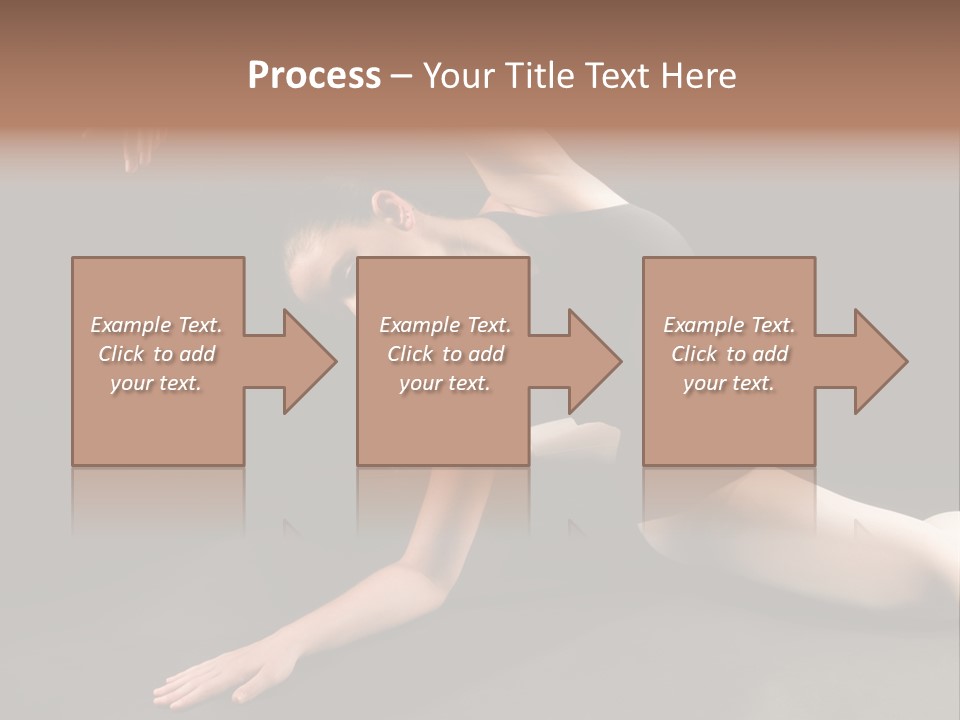 Young Ballet Dancer Posing And Stretching On The Floor PowerPoint Template