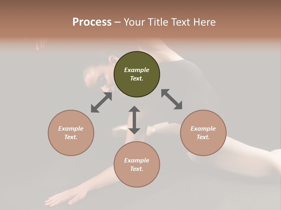 Young Ballet Dancer Posing And Stretching On The Floor PowerPoint Template