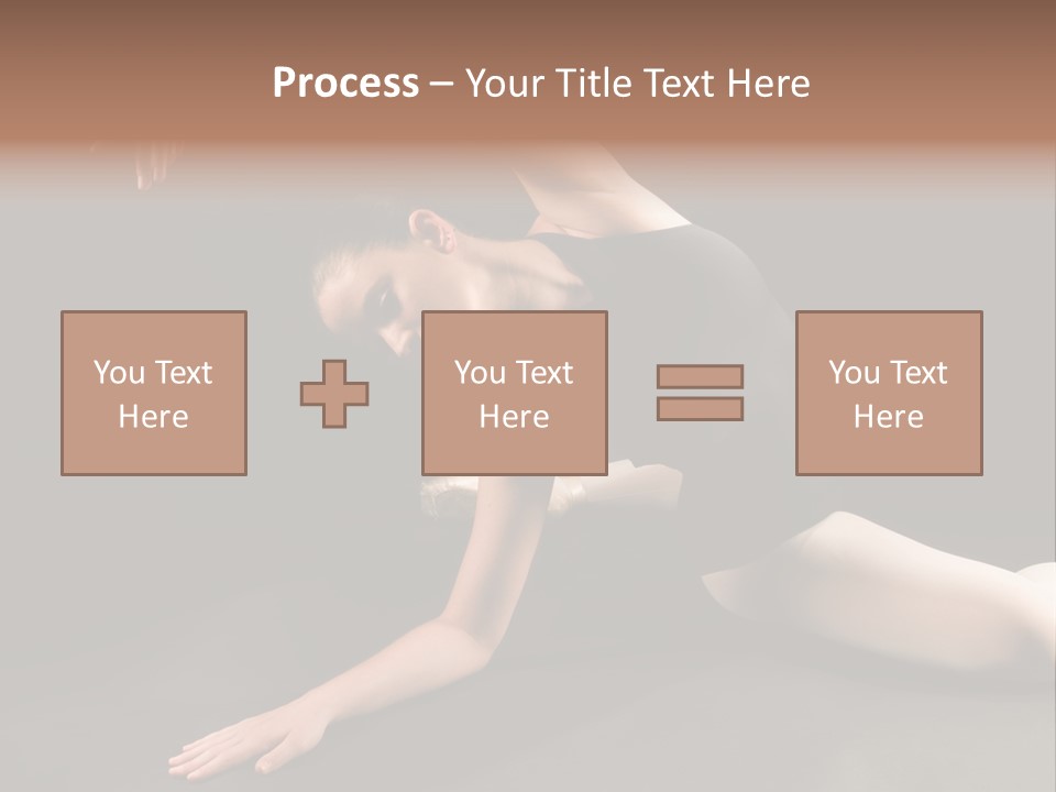 Young Ballet Dancer Posing And Stretching On The Floor PowerPoint Template