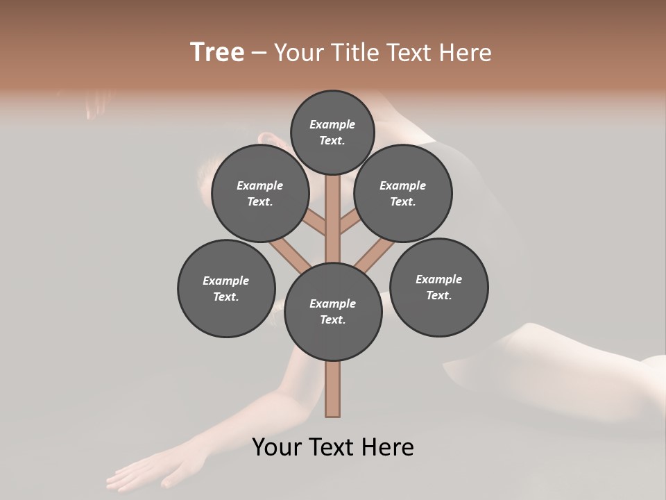 Young Ballet Dancer Posing And Stretching On The Floor PowerPoint Template