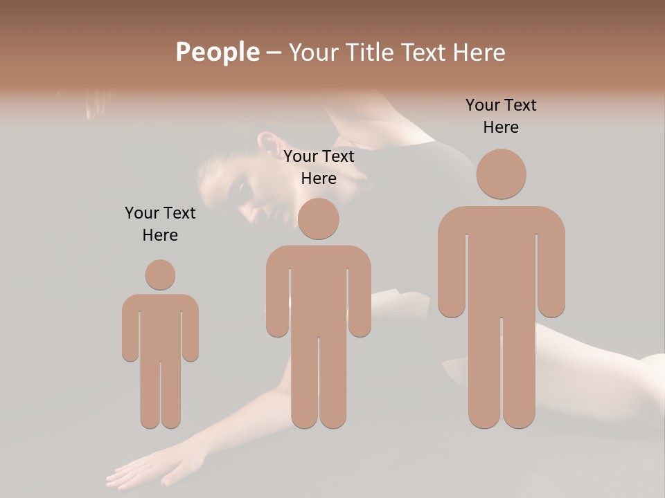 Young Ballet Dancer Posing And Stretching On The Floor PowerPoint Template