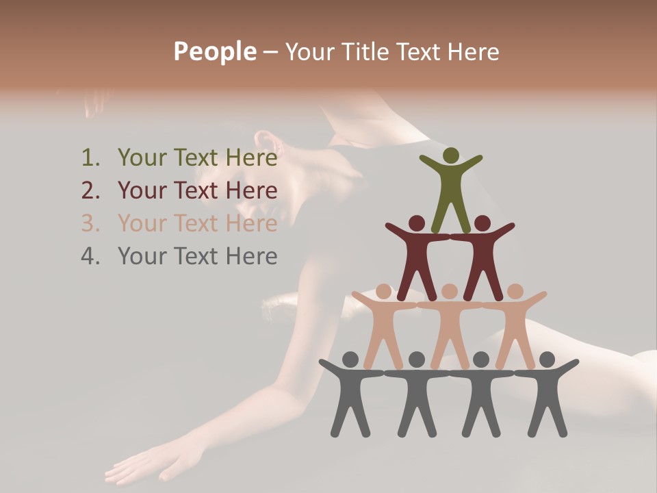 Young Ballet Dancer Posing And Stretching On The Floor PowerPoint Template