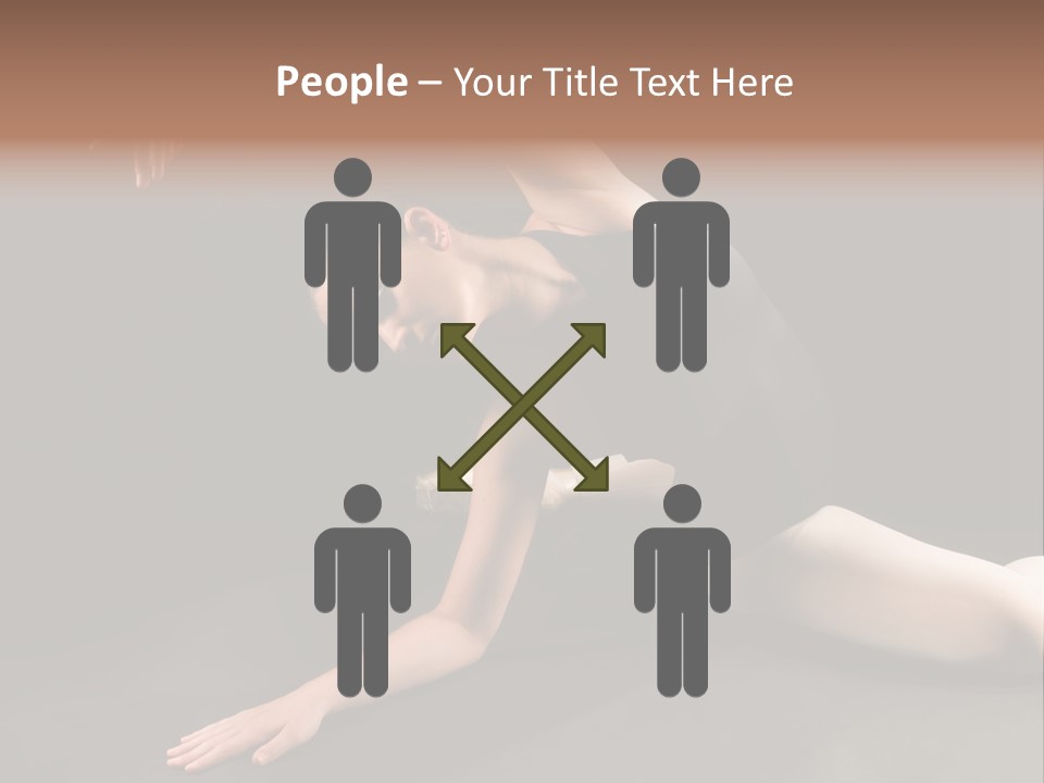 Young Ballet Dancer Posing And Stretching On The Floor PowerPoint Template