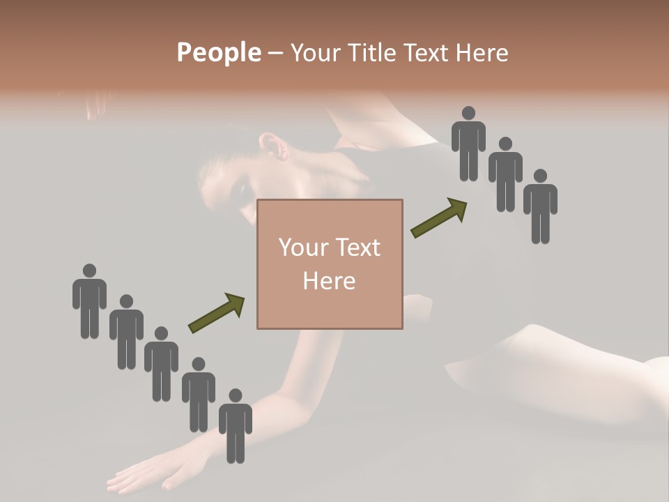 Young Ballet Dancer Posing And Stretching On The Floor PowerPoint Template