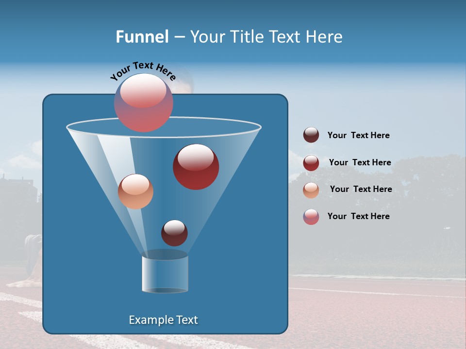 Athletic Woman On Track Starting To Run PowerPoint Template