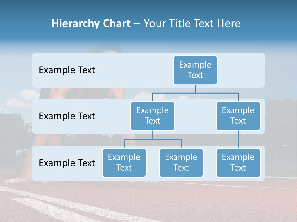 Athletic Woman On Track Starting To Run PowerPoint Template