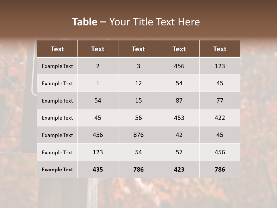 Sign Points To A Hiking Trail In Woods In Autumn PowerPoint Template