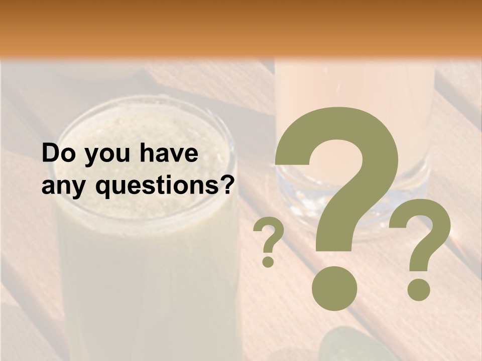 Pear And Cucumber Juice PowerPoint Template