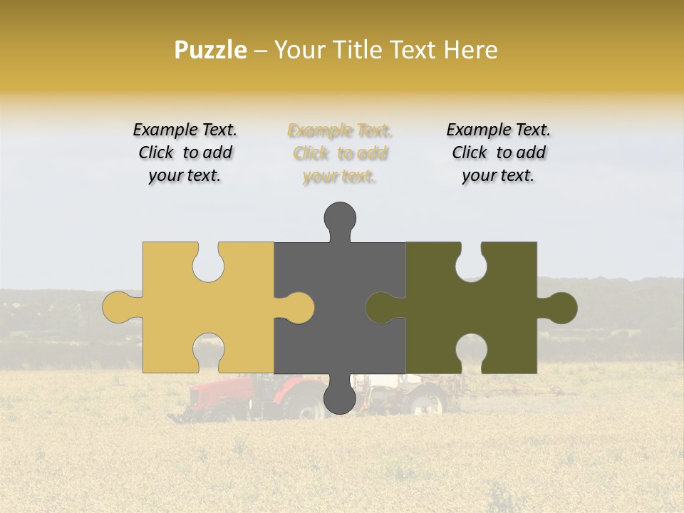 A Tractor Mounted Crop Sprayer In Action In A Wheatfield PowerPoint Template