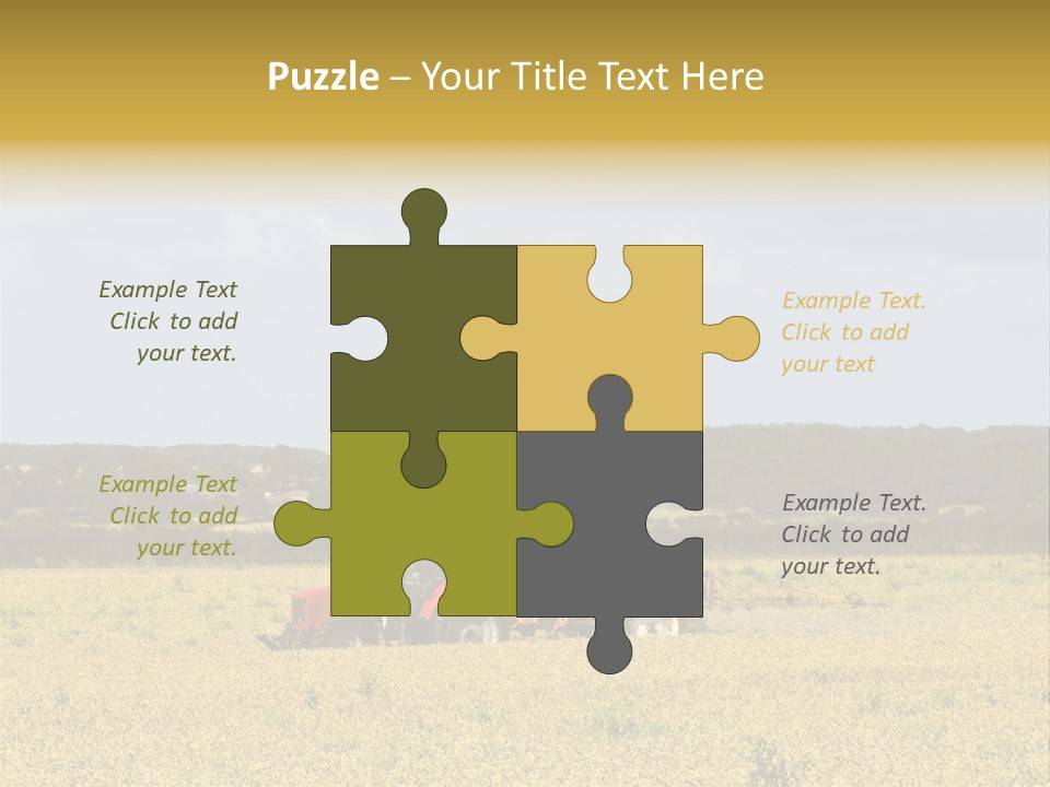 A Tractor Mounted Crop Sprayer In Action In A Wheatfield PowerPoint Template