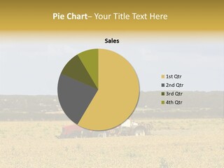 A Tractor Mounted Crop Sprayer In Action In A Wheatfield PowerPoint Template