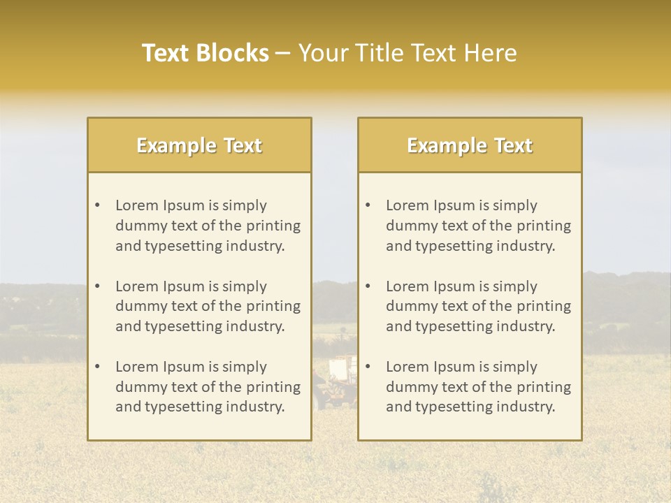 A Tractor Mounted Crop Sprayer In Action In A Wheatfield PowerPoint Template