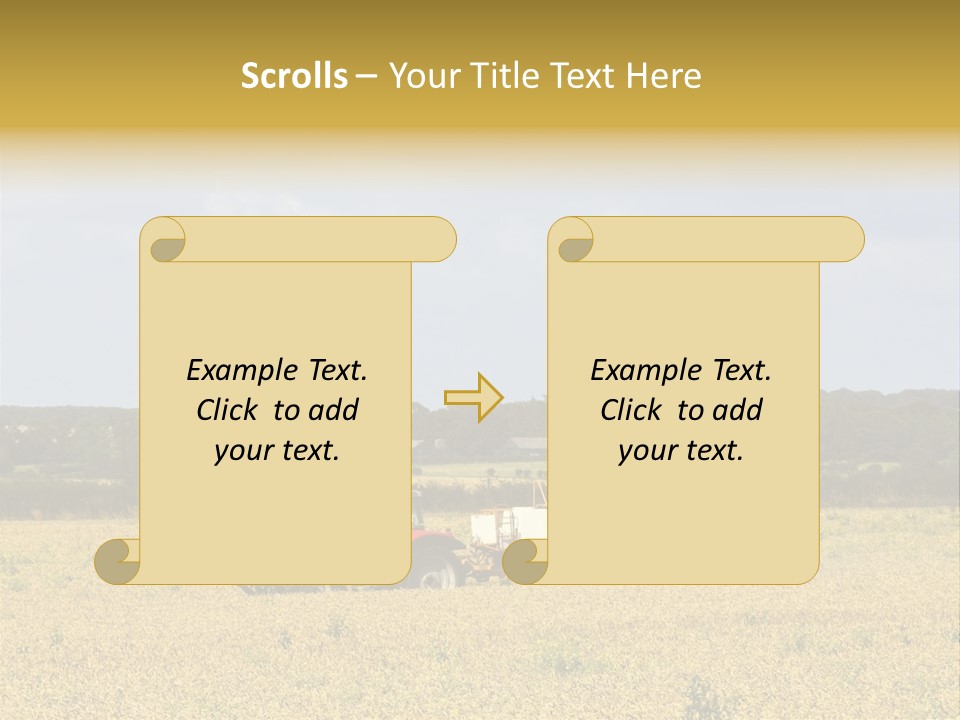 A Tractor Mounted Crop Sprayer In Action In A Wheatfield PowerPoint Template