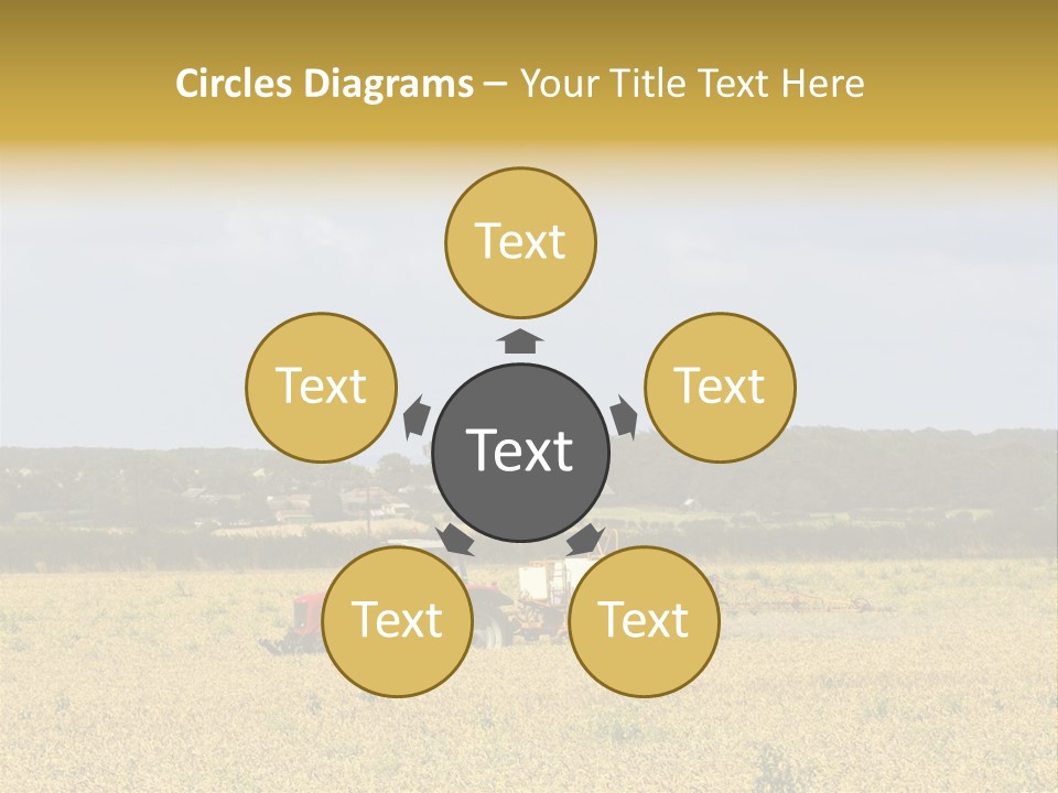 A Tractor Mounted Crop Sprayer In Action In A Wheatfield PowerPoint Template