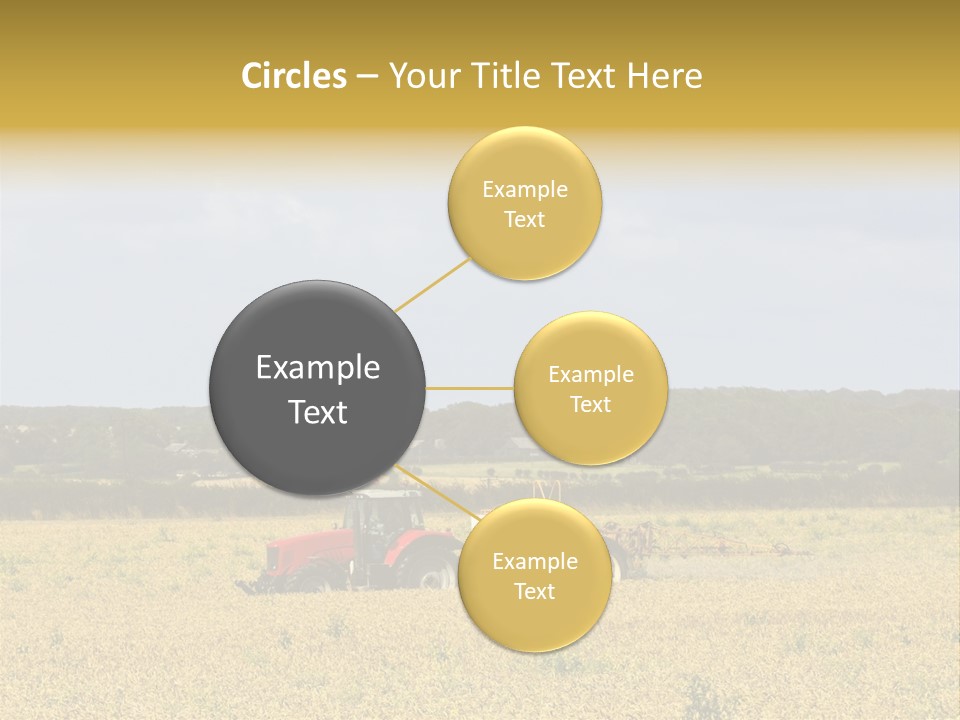 A Tractor Mounted Crop Sprayer In Action In A Wheatfield PowerPoint Template