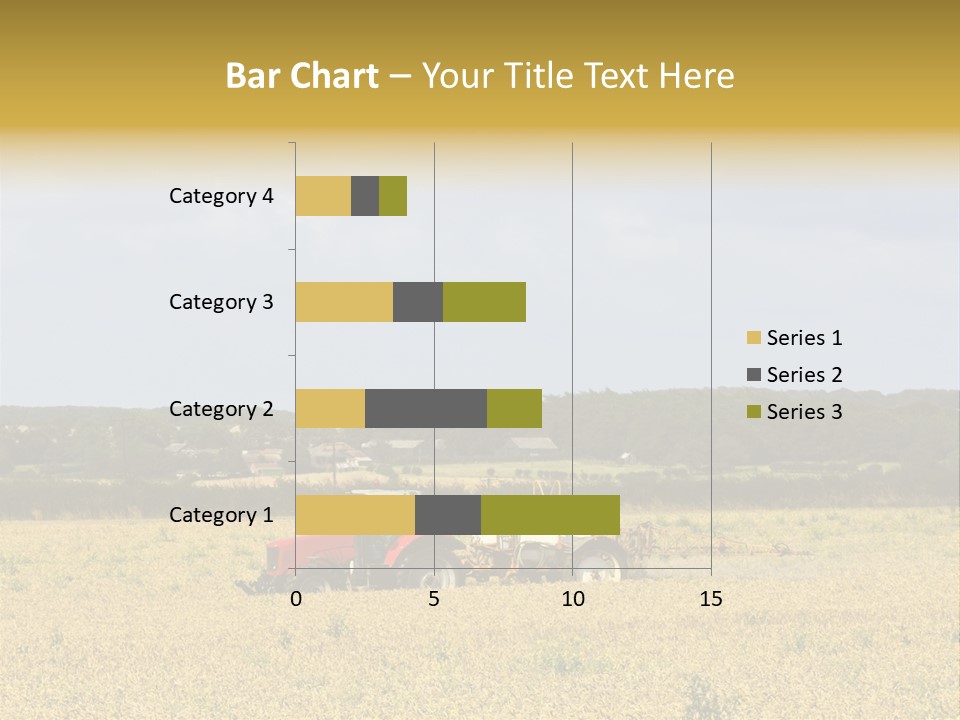 A Tractor Mounted Crop Sprayer In Action In A Wheatfield PowerPoint Template