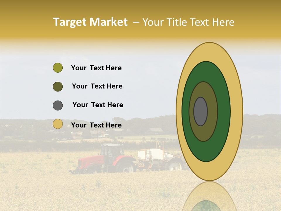 A Tractor Mounted Crop Sprayer In Action In A Wheatfield PowerPoint Template
