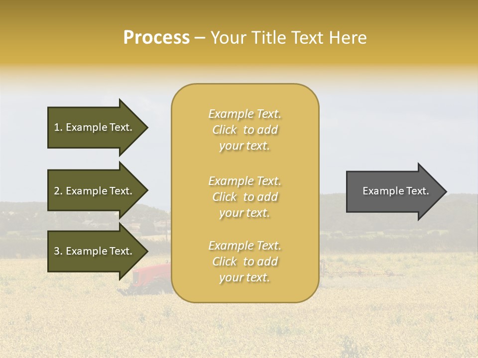 A Tractor Mounted Crop Sprayer In Action In A Wheatfield PowerPoint Template