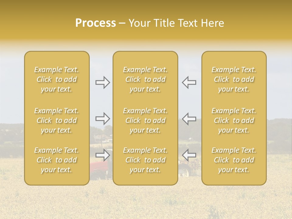 A Tractor Mounted Crop Sprayer In Action In A Wheatfield PowerPoint Template
