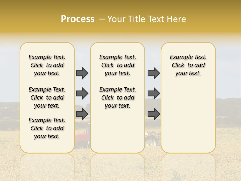 A Tractor Mounted Crop Sprayer In Action In A Wheatfield PowerPoint Template