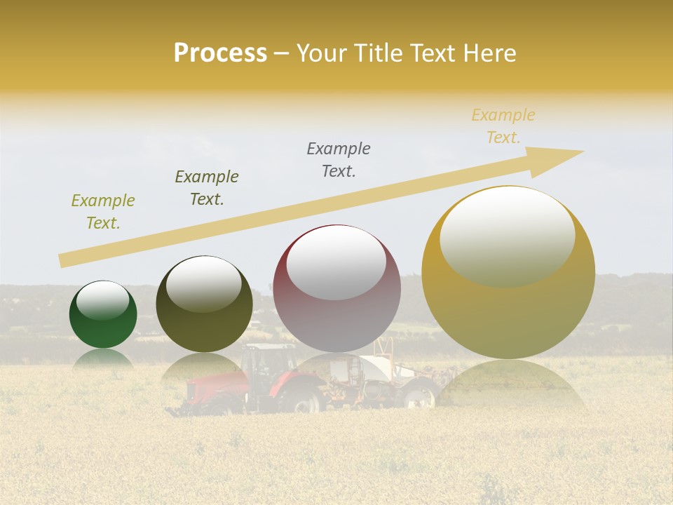 A Tractor Mounted Crop Sprayer In Action In A Wheatfield PowerPoint Template