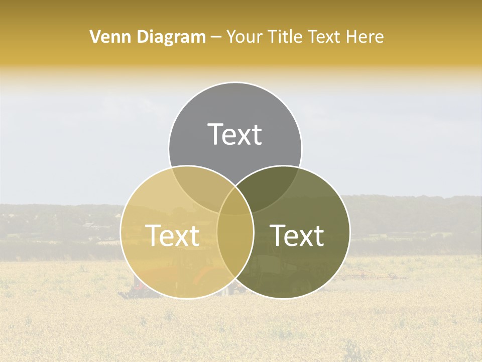 A Tractor Mounted Crop Sprayer In Action In A Wheatfield PowerPoint Template