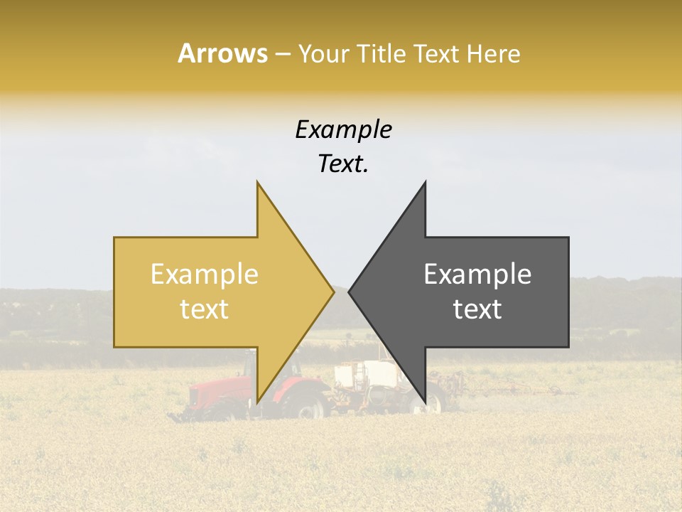 A Tractor Mounted Crop Sprayer In Action In A Wheatfield PowerPoint Template